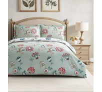 Постельное белье Arya Home Arya Simple Living, из печатного сатина, семейное, 160x220, Moss Зеленый 8680943243621