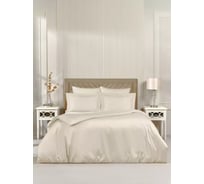 Постельное белье Arya Home Arya Vip из однотонного сатина, 1.5 спальное, 160x220, Кремовый 8680943244338