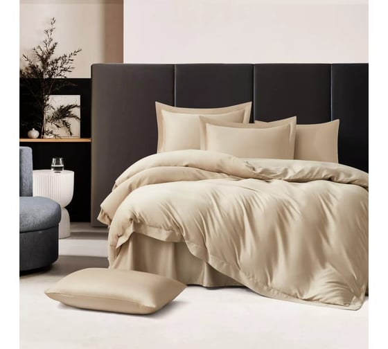 Постельное белье Arya Home Arya Бамбук Tencel Arty, 200x220 см, Бежевый 8680943228284 1