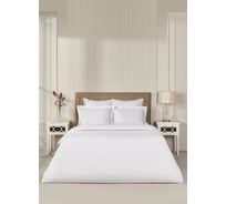 Постельное белье Arya Home Arya Vip из страйп сатина, 1.5 спальное, 160x220, Белый 8680943244420
