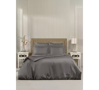 Постельное белье Arya Home Arya Vip из однотонного сатина, 1.5 спальное, 160x220, Серый 8680943244314