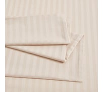 Простыни Arya Home Arya полосатый сатин, 240x260, Otel Бежевый 8680943076724