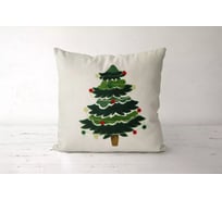 Наволочка декоративная Arya Home Arya 45x45 см, Christmass Tree, Белый 8680943244611