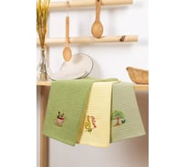 Набор кухонных полотенeц Arya Home Arya 40x60 см, 3 шт., Olive Garden 8680943250377