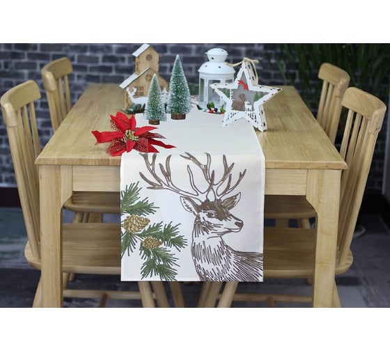 Настольная дорожка Arya Home Arya 40x160 см, Deer Белый 8680943244543