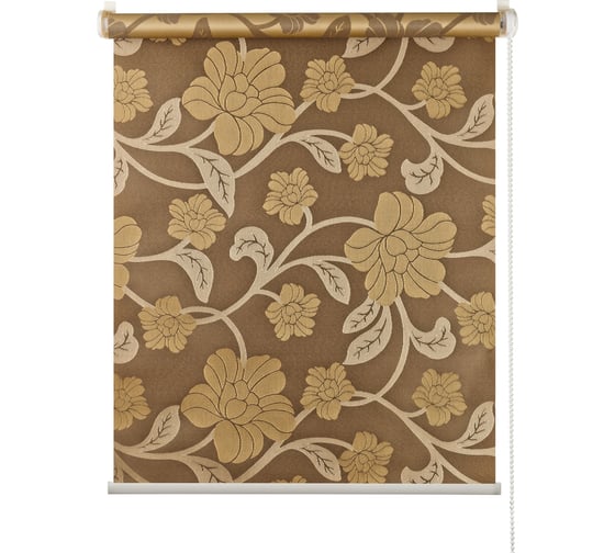 Миниролло ПраймДекор Bloom монохром коричневый, 48х170 см 23048130 1