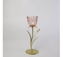Декоративный подсвечник Arya Home Arya Rosa 11x10,5x28 см, Розовый 8680943246738
