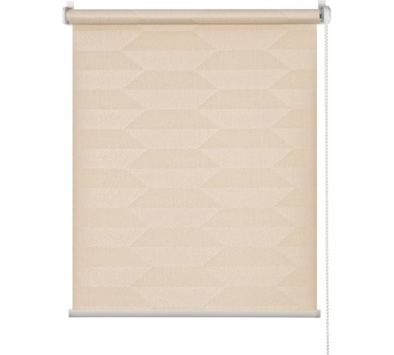 Рулонная штора ПраймДекор Диагональ миниролло топленое молоко 115х170 см 42115127 1