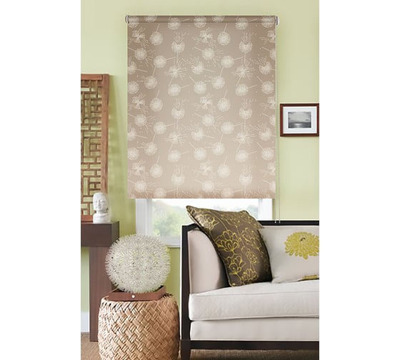 Тканевые ролло Эскар одуванчик бежевый, 120х170 см 879231120170 1