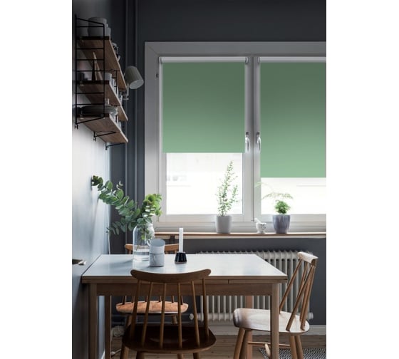 Рулонная штора Эскар Blackout LUX цвет изумруд 140x175 см 81743140175 1