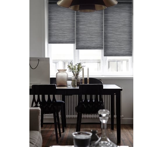 Рулонная штора Эскар Loft черный, 140х160 см 8263140160
