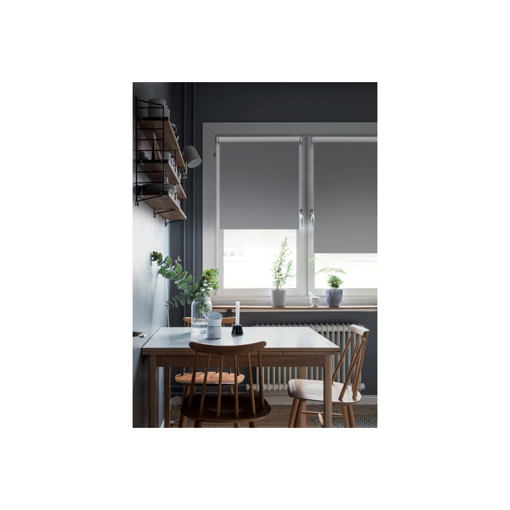 Рулонная штора Эскар Blackout LUX цвет графит 90x170 см 81745090170 ...