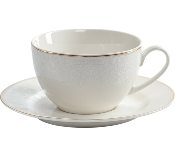 Чайная пара FIORETTA WHITE LACE 220 мл TDS675 1