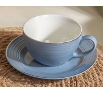 Чайная пара FIORETTA FIESTA дымчато-голубой 220 мл TDS715