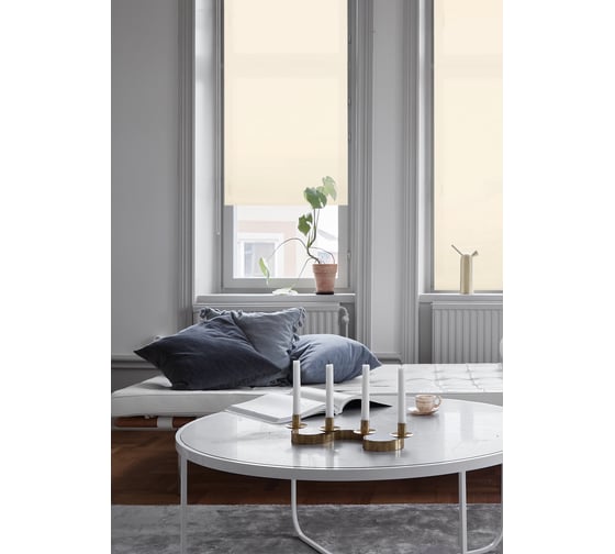 Рулонная штора Эскар Plain крем, 130х160 см 71105130160