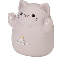 Копилка Миленд Влюбленный котик d 18х17 cm h 14 см серая 072470