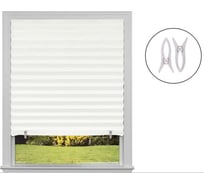 Самоклеящиеся шторы-плиссе Рыжий кот Skandi размер 120x180 см, цвет белый 109167