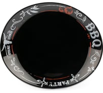 Тарелка для стейка LUMINARC ФРЕНДС ТАЙМ БЛЭК декорированная P1070
