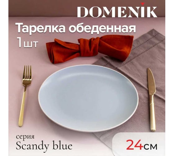Тарелка обеденная DOMENIK SCANDY BLUE 24 см DMD141