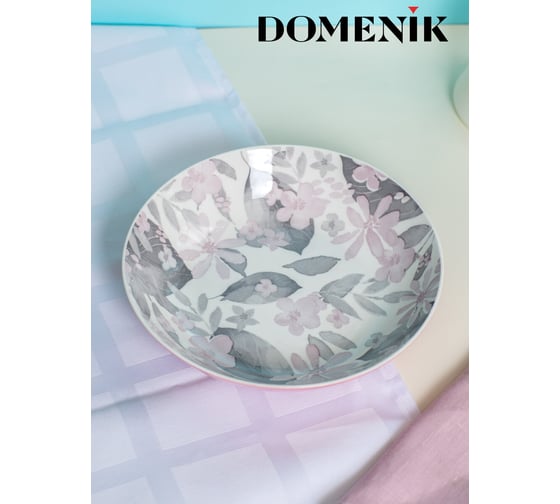 Тарелка суповая DOMENIK BLOOMING розовая, 20 см DMD247
