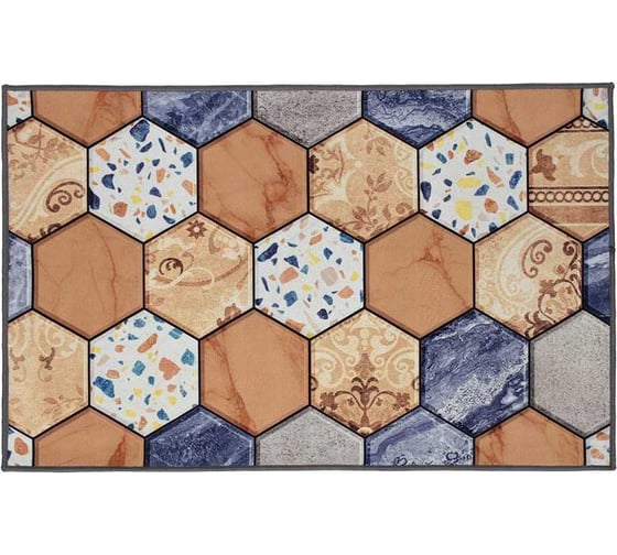 Коврик влаговпитывающий Vortex "Velur" 50*80 см "Мраморная плитка", 10 24408