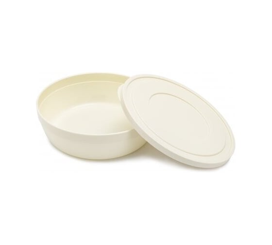 Салатник HOBBY LIFE SANDY кремовый 2.8л 25см низкий с крышкой HL031329LC