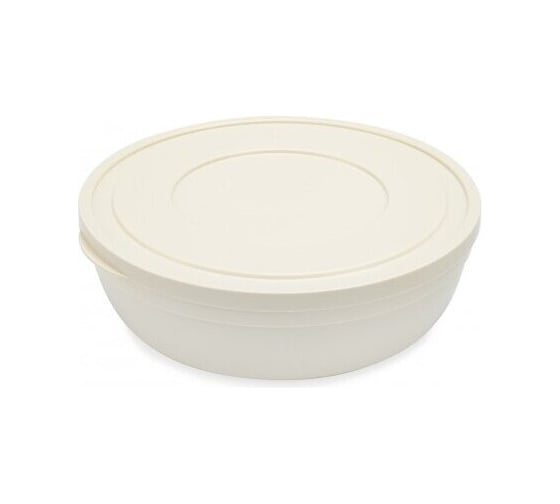 Салатник HOBBY LIFE SANDY кремовый 2.8л 25см низкий с крышкой HL031329LC