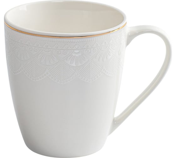 Кружка FIORETTA WHITE LACE 360мл TDM674 1