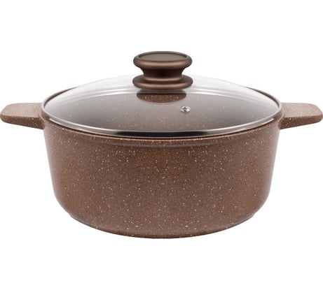 Кастрюля MAUNFELD CARMEL из литого алюминия, со стеклянной крышкой, 22 см, 3 л MF22CRM01CR