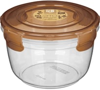 Контейнер для продуктов Idiland Lock круглый 1,2л с защелками (коричневый транспарент) 231112440/00