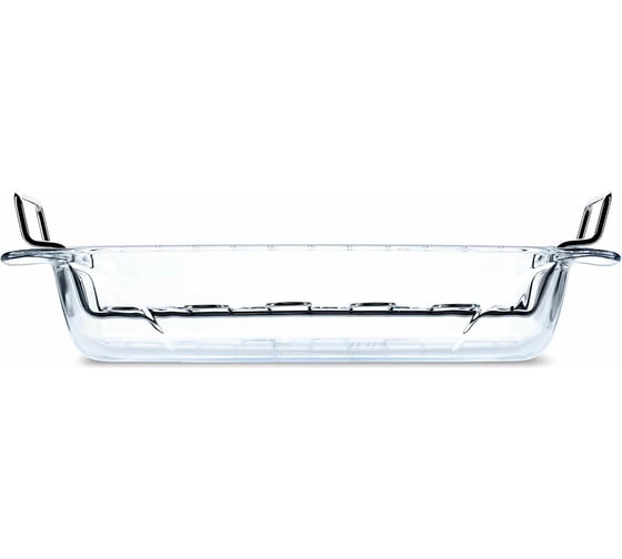 Блюдо для запекания и выпечки PYREX с решеткой, 4 л, овальное + вилка для мяса в подарок 412U-AGO021/ECOM 1