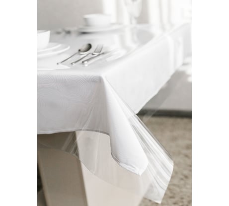 Силиконовая прозрачная скатерть Protect гибкое мягкое стекло, клеенка/пленка ПВХ на стол 120х200x0.02 см 10155