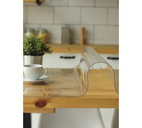 Силиконовая прозрачная скатерть Protect гибкое мягкое стекло, клеенка/пленка ПВХ на стол 150х90x0.05 см 10139