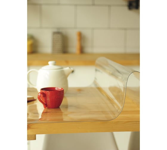 Скатерть клеенка прозрачная на стол для кухни