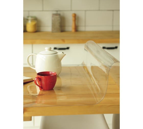 Скатерть клеенка прозрачная на стол для кухни