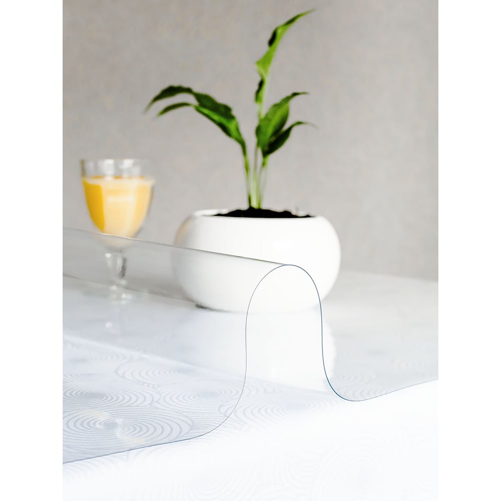 Силиконовая прозрачная скатерть Protect гибкое мягкое стекло, клеенка ...