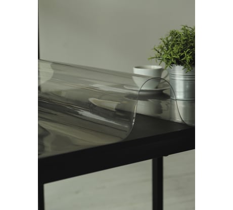 Силиконовая прозрачная скатерть Protect гибкое мягкое стекло, клеенка/пленка ПВХ на стол 120х80x0.08 см 10180