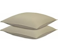 Набор наволочек Tkano из стираного перкаля, бежево-серого цвета, из коллекции Essential, 70x70 см TK24-PC0024