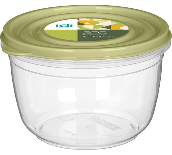Контейнер для продуктов Idiland Flexy круглый 0,625 л, (зеленый) 231111218/09 1