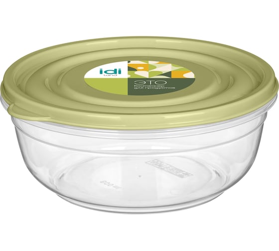 Контейнер для продуктов Idiland Flexy круглый 0,8 л, (зеленый) 231111018/09 1