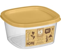 Контейнер для продуктов Idiland Tasty квадратный 0,5 л, (бледно-желтый) 231110004/02