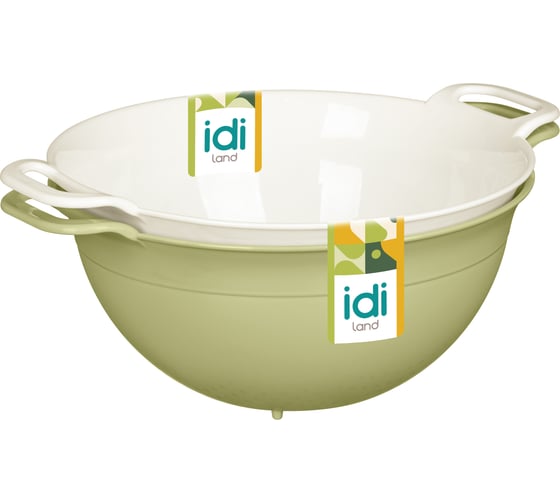 Миска-дуршлаг Idiland Classic 1,2 л, с ручками (зеленый) 231115318/09 1