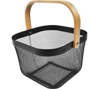 Корзина для фруктов VIDAGE Березка B 24,7x26x18,3 см, цвет черный 2901022 2901022