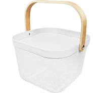 Корзина для фруктов VIDAGE Березка W 24,7x26x18,3 см, цвет белый 2901023 2901023