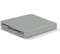 Простыня на резинке Tkano из сатина, светло-серого цвета, из коллекции Essential, 200x200x30 см TK20-FS0031