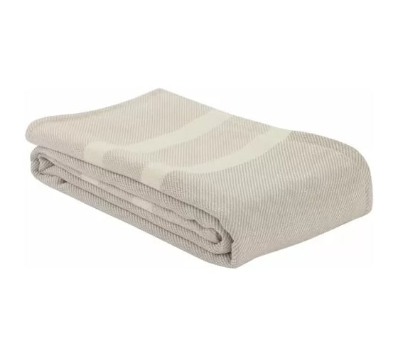 Покрывало базовое Tkano бежевого цвета, из коллекции Ethnic, 180x250 см TK21-BS0005