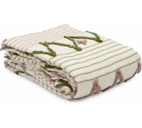Покрывало Tkano из хлопка с бахромой, оливкового цвета, из коллекции Ethnic, 180x250 см TK19-BS0009
