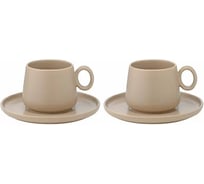 Набор из двух чайных пар Tkano бежевого цвета, из коллекции Essential, 250 мл TK22-TW_TC0004