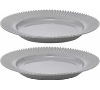 Набор из двух тарелок Tkano темно-серого цвета, из коллекции Edge, 21 см TK22-TW_PL0015