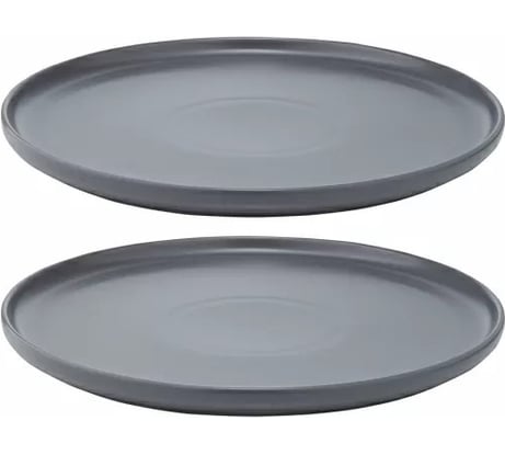 Набор из двух тарелок Tkano темно-серого цвета, из коллекции Essential, 25 см TK22-TW_PL0012